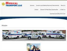 Tablet Screenshot of medicaltransportllc.com